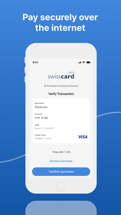 Swisscard iPhone screenshot