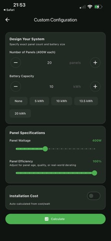 SolarWise - Solar Calculator screenshot