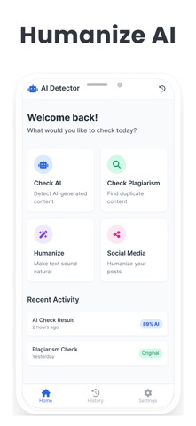 Humanize AI : AI Detector Screenshot 1 of 4