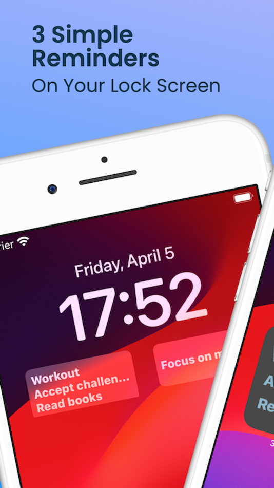 #1. 3minders - Lock Screen Notes (iOS) Podle: Alexandr Moscaliuc