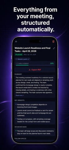 NextNudge: AI Meeting Tasks Screenshot 3 of 10