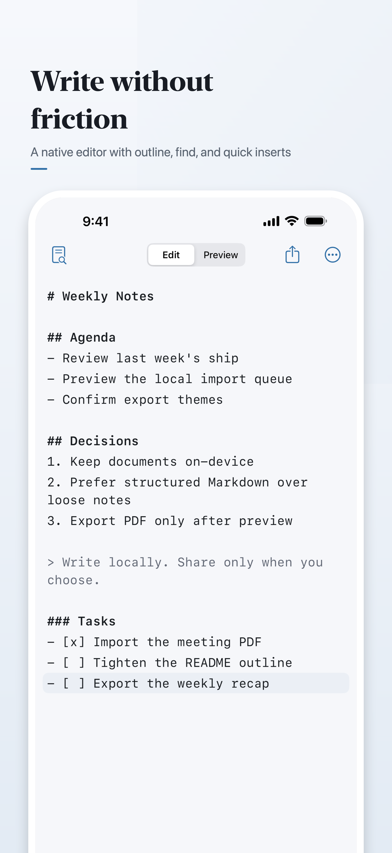 MDQuill Markdown Editor screenshot 2