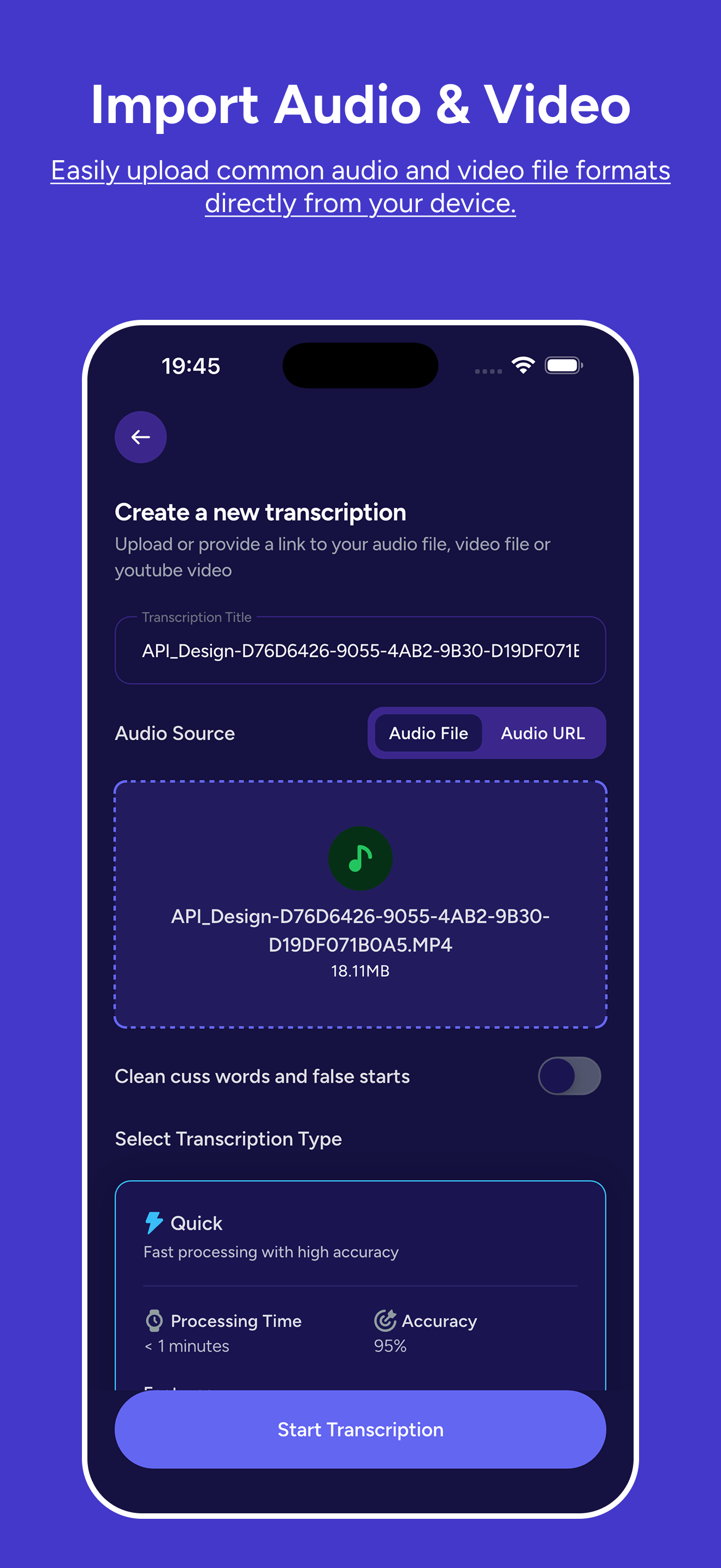 Transcribr Mobile