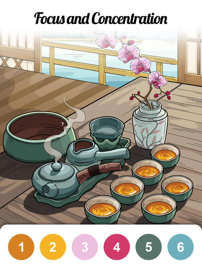 Calm Color-Color By Number