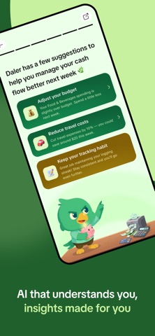 Daler: AI Finance Assistant iPhone screenshot