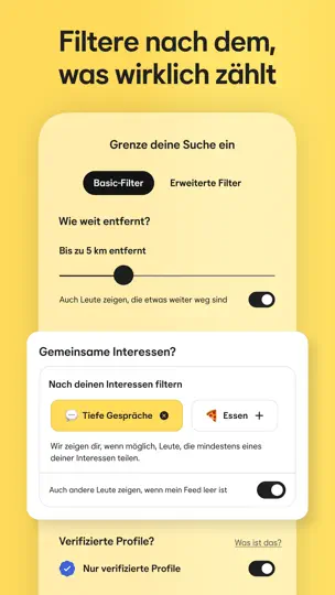 Screenshot von Bumble: Dating & Partnersuche auf dem iPhone 7