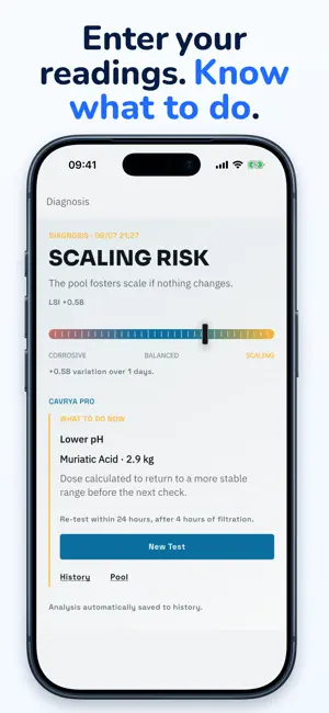 Cavrya · Pool Water Balance screenshot 2