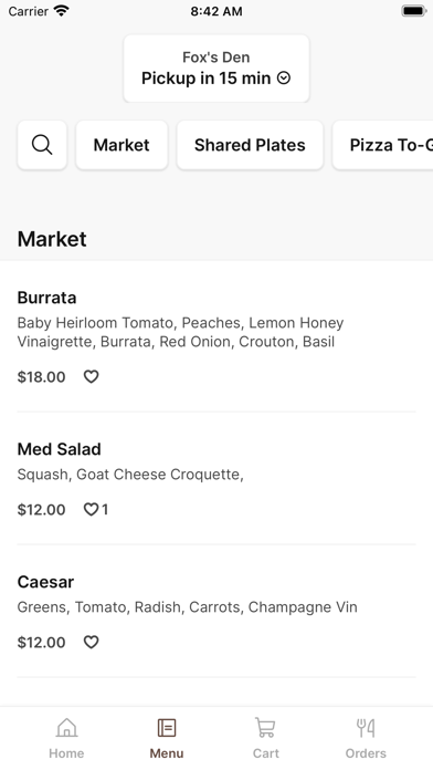 Fox's Den iPhone screenshot 2 - Food & Drink app