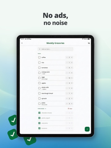 Listyk: Grocery List iPad screenshot