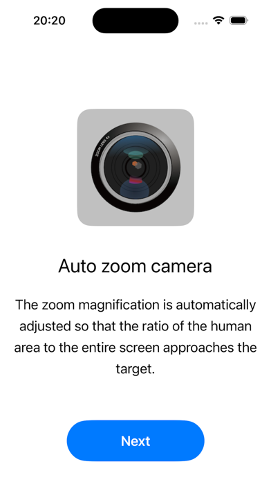 Auto zoom camera Screenshot