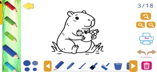Capybara Coloring Page screenshot