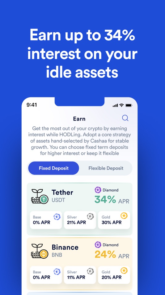 #3. Cashaa: Earn & Borrow crypto (iOS) 来自: Caschain Private Limited