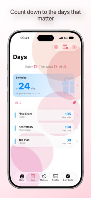 Daymark - Make every day count screenshot 1