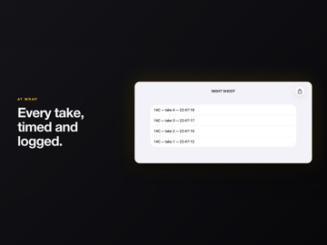 ClappyBoard: Digital Slate iPad screenshot
