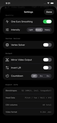 AnimStarter Face Mocap iPhone screenshot