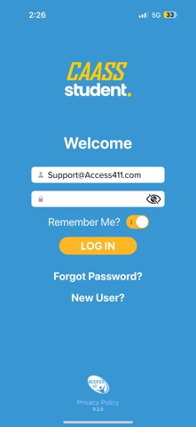 CAASS Student Portal iPhone screenshot