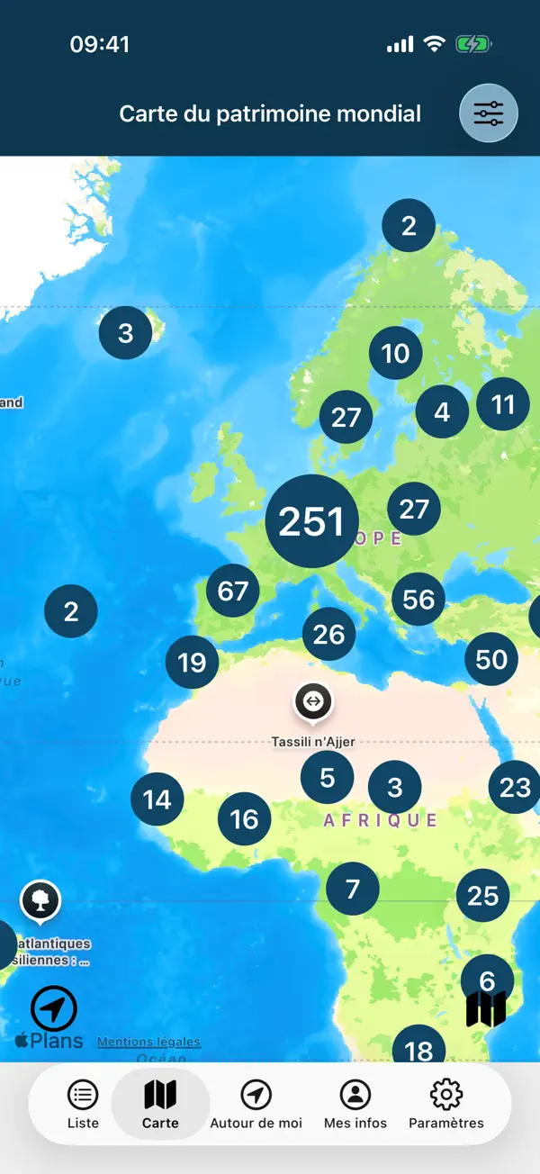 Screenshot #1 pour World Heritage -  Liste UNESCO
