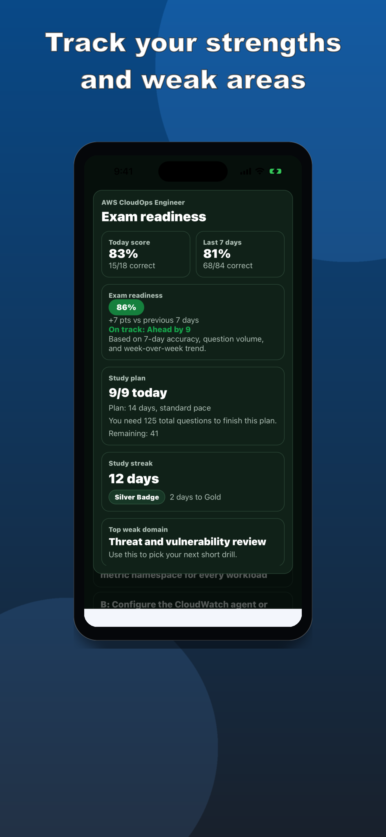 SOA-C03 Practice Test screenshot 5