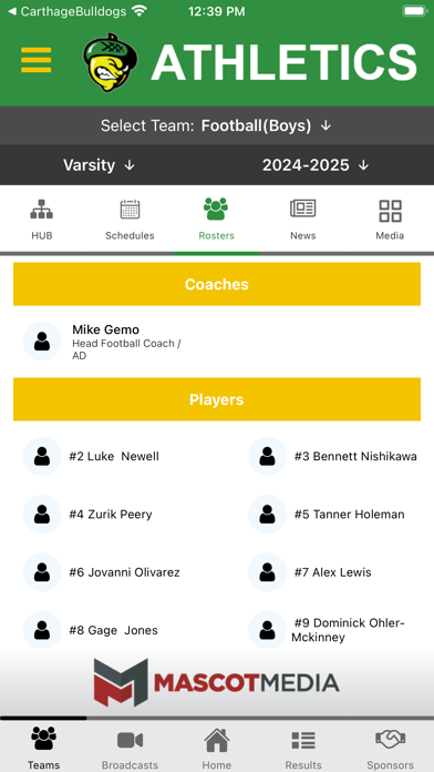 Live Oak Athletics Screenshot