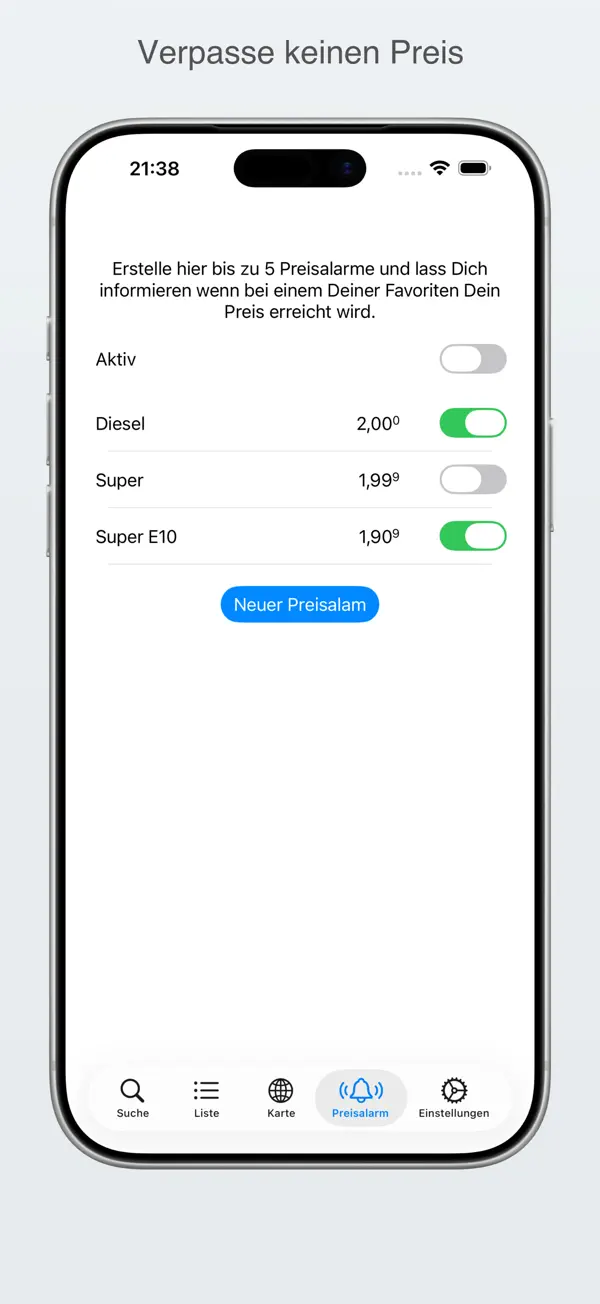 Benzinpreis-Blitz iPhone App Screenshot 8 – Navigation