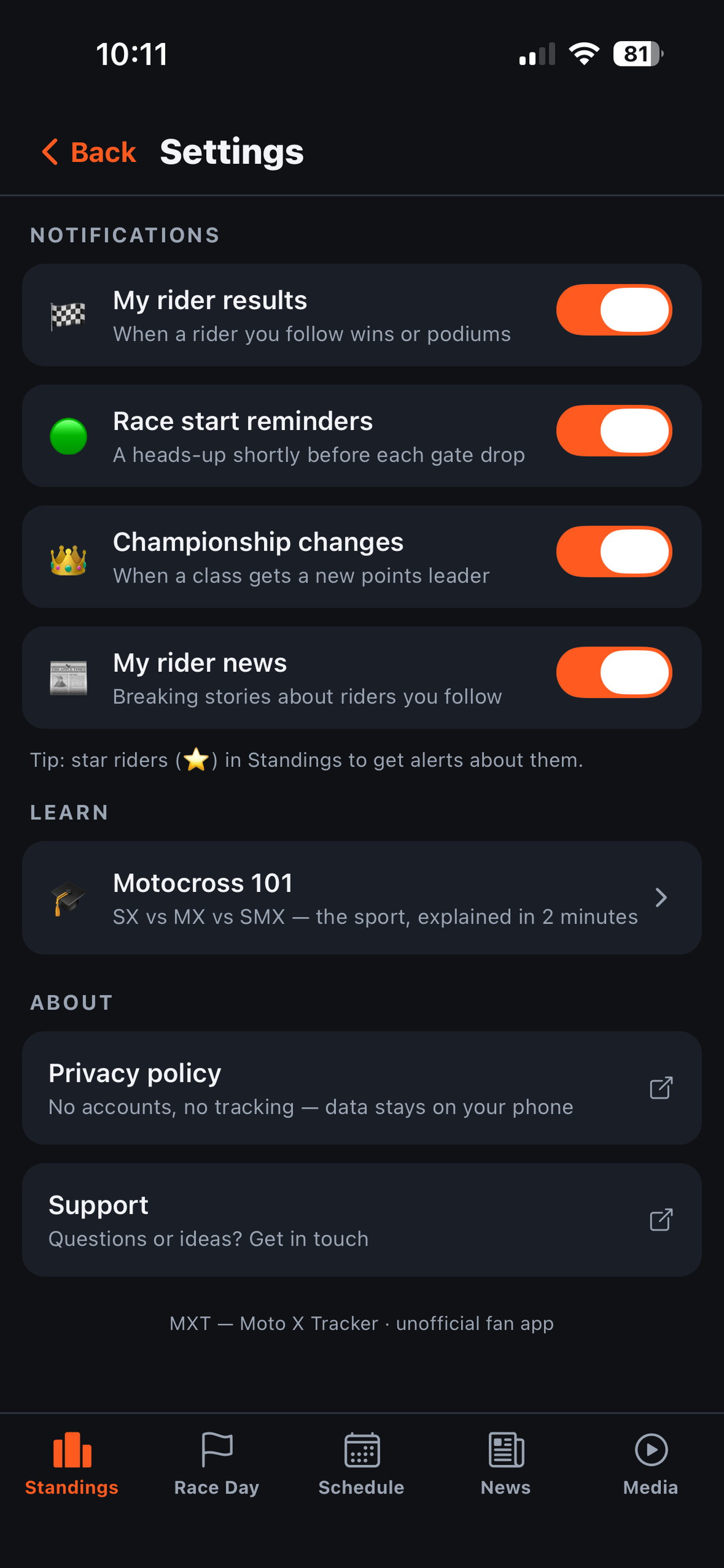 MXT — Moto X Tracker screenshot 3