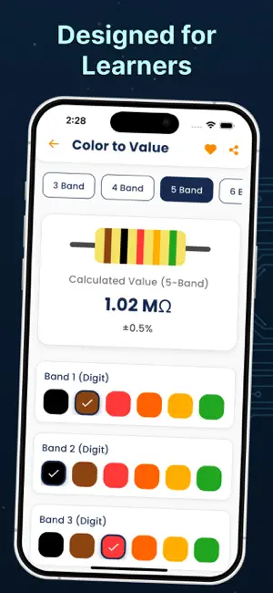Resistor Color Code Calc. screenshot 2