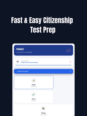 Citizenship Test Coach iPad screenshot
