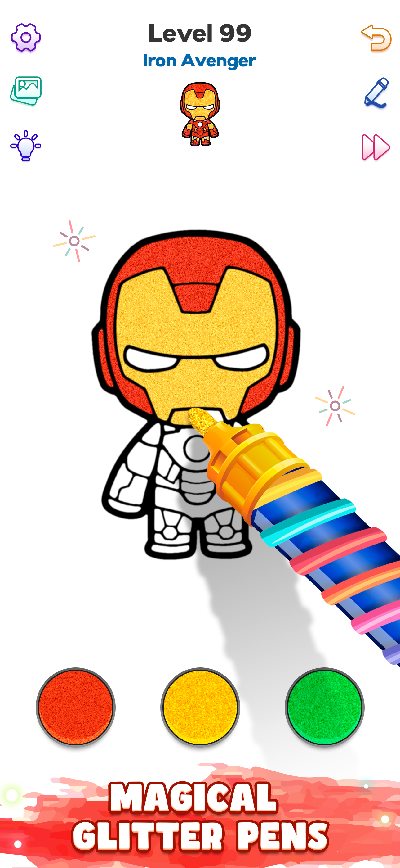 Coloring Paint: ASMR Superhero screenshot 2