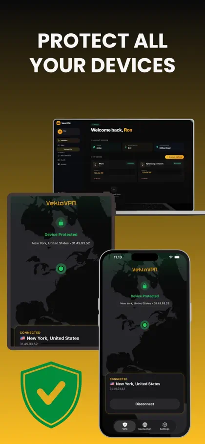 Screenshot 5 di 5 di US VPN: VektaVPN