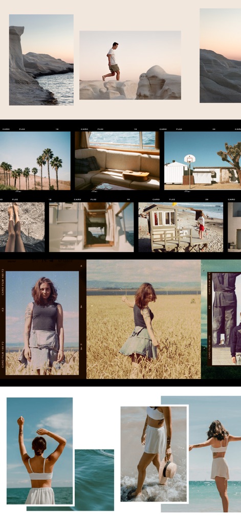 Panorama Scroll Carousel Maker - Immerse yourself in a diverse collection of scroll post templates, showcasing various aesthetic layouts from film strip styles to modern photo grids.