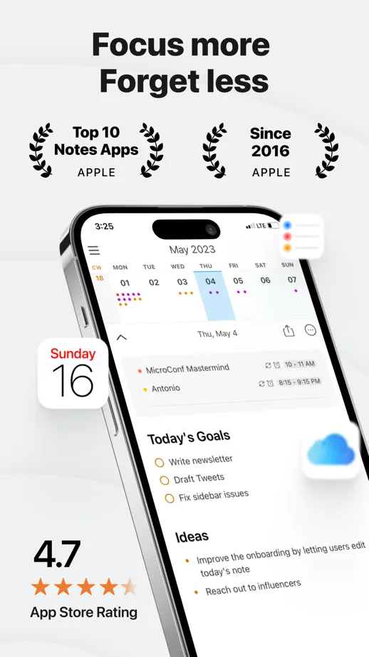 NotePlan, App Store screenshot 1