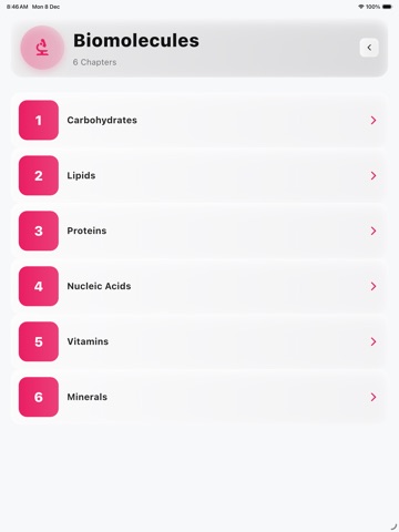 Biochemistry Practice Pro iPad screenshot