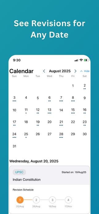 Study Planner - Revu Screenshot 4 of 5