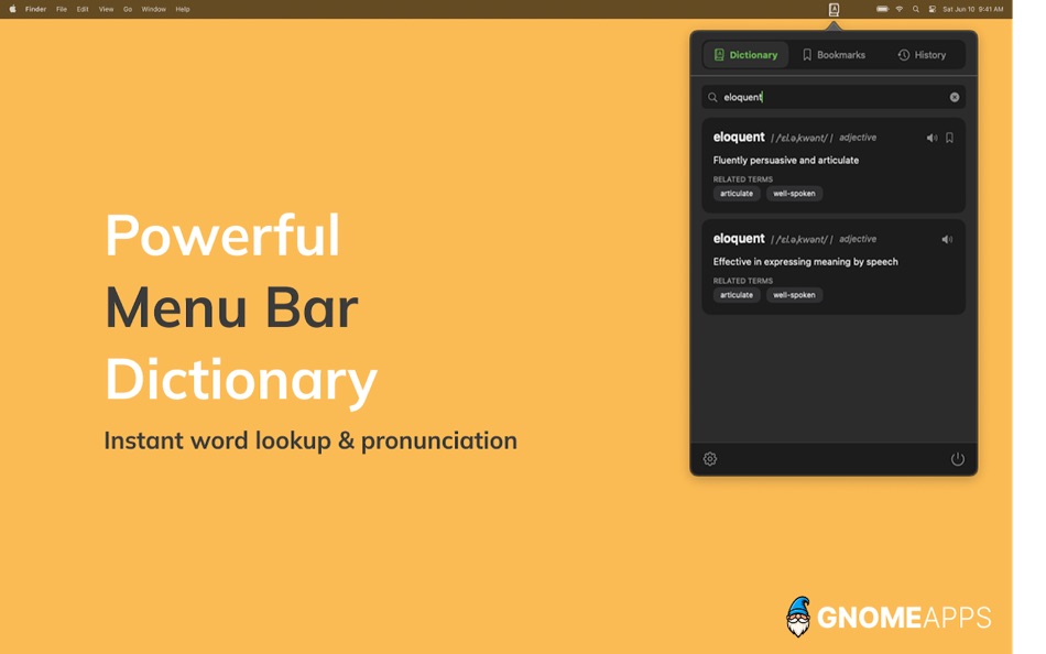 #1. HandyWords: Vocabulary Builder (macOS) 由: Sreehari Sreekantan Nair