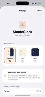 ShadeClock screenshot 3