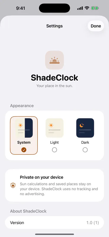 ShadeClock screenshot 3 of 4