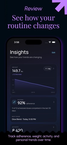 Glow: GLP-1 & Peptide Tracker Screenshot 5 of 7