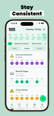 Habit Tracker | HabitTRCKR iPhone screenshot