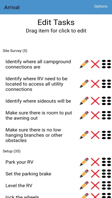 RV Tasker Easy Checklists Screenshot