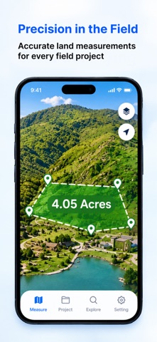 Map Measure : Field Area Calc iPhone screenshot 1