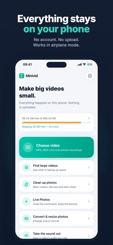 Minivid - Compress Video Size iPhone screenshot