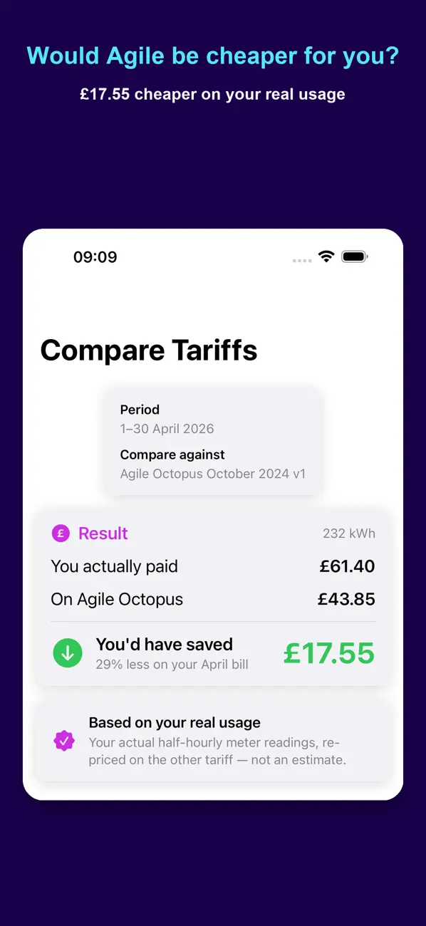 Screenshot #3 pour WattSaver for Octopus Energy