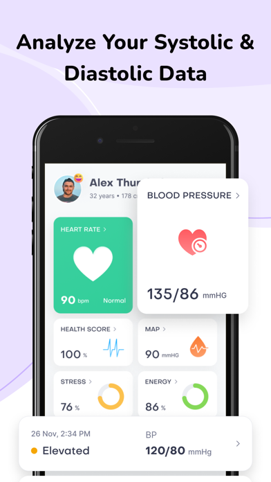Blood Pressure App Screenshot