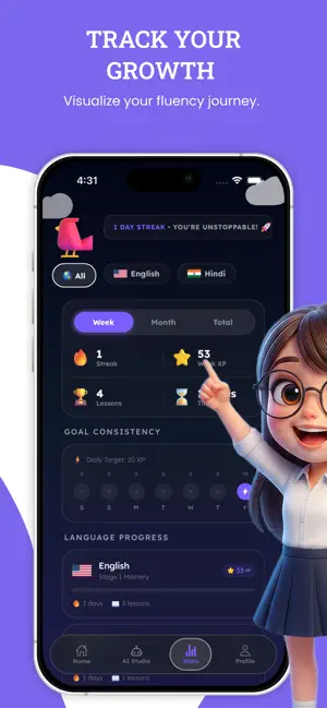 Fluencio: AI Language Learning screenshot 4