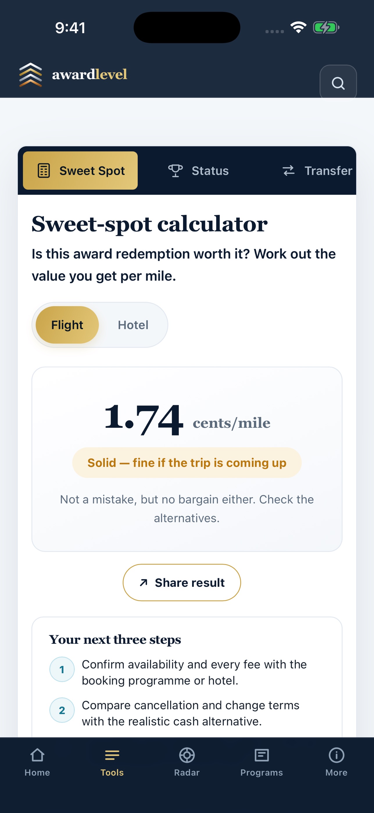 Screenshot 2 of AwardLevel: Miles & Points