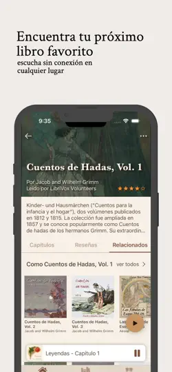 Captura de pantalla de AudioLibros LibriVox en iPhone 5