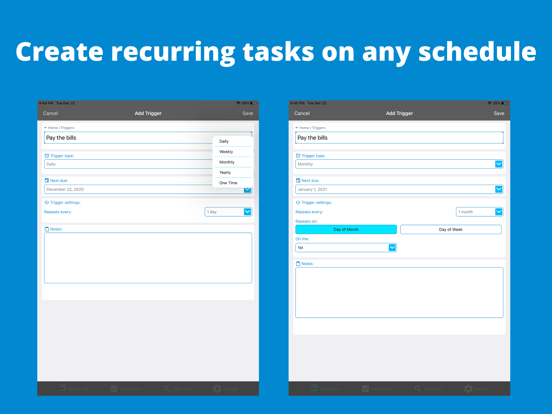 DailyBalance iPad screenshot 7 - Productivity app