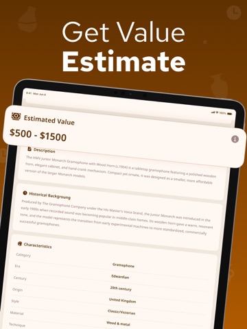 Antique Identifier – Antiqum iPad screenshot