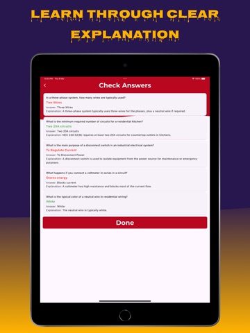 Journeyman Electrician Prep. iPad screenshot