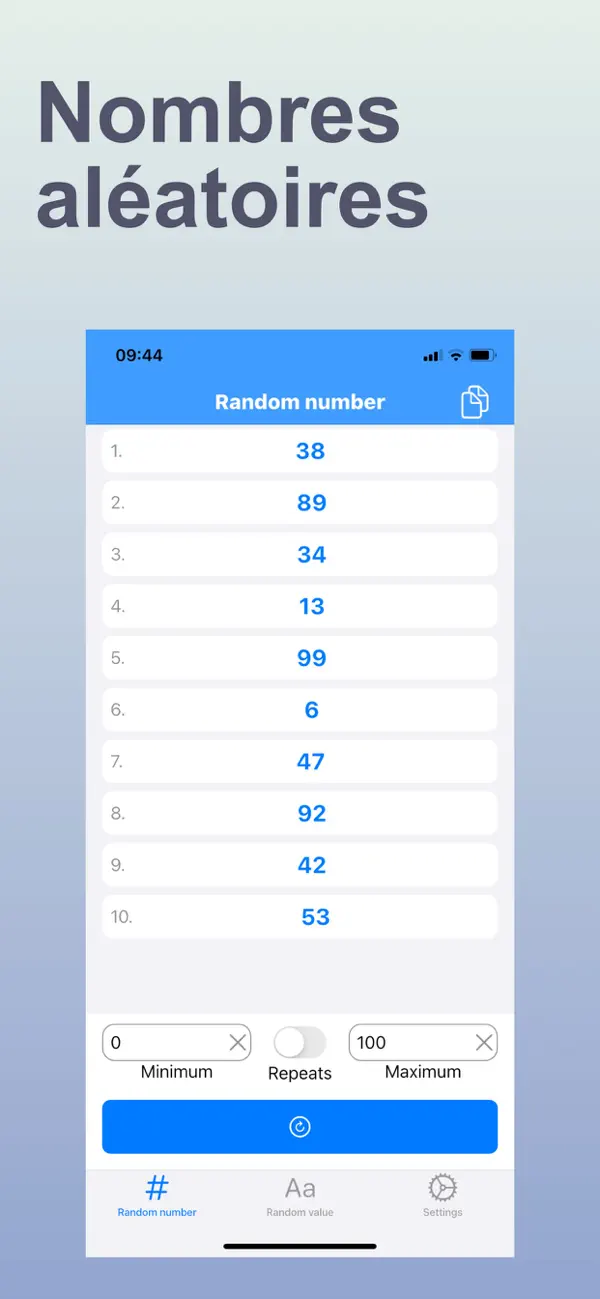 Screenshot #2 pour Randomiseur